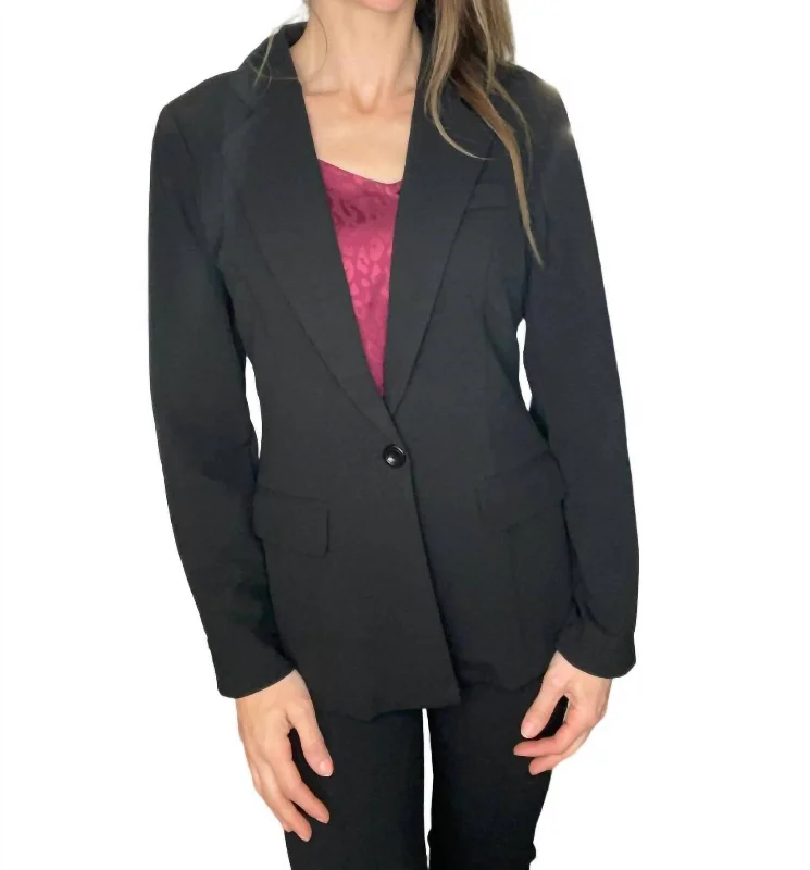 Working Girl Blazer In Black Women's Vacation Suit