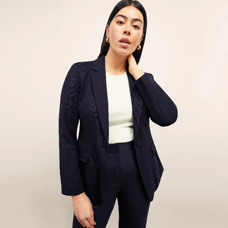 Yiyan Classic Blazer - Wool Twill :: Dark Navy Women's Trendy Jacket