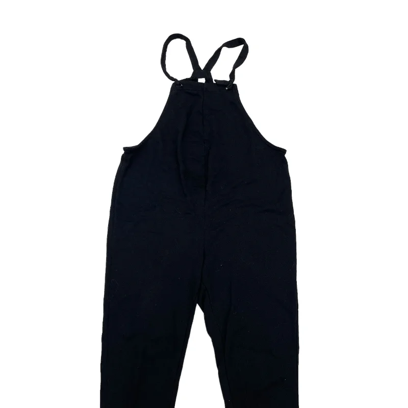 BLACK MAT OVERALLS by OLD NAVY Size:S Side Button Overalls
