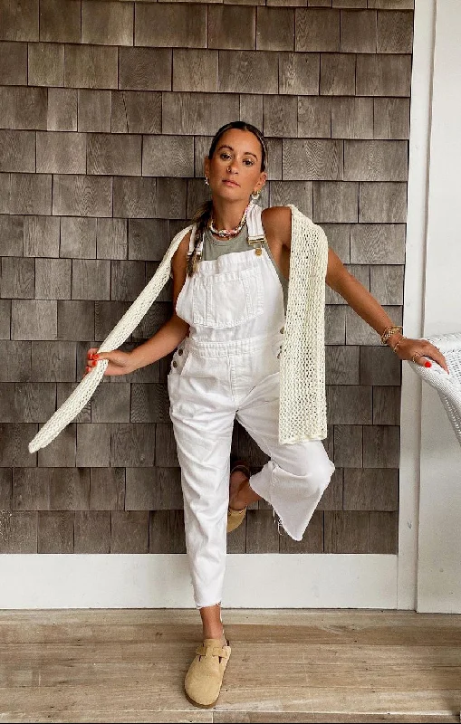 Marfa Overalls ~ Off White Denim Soft Modal Overalls