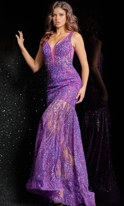 Formal Long Dress 37541 by Jovani Maxi Flowy Bohemian