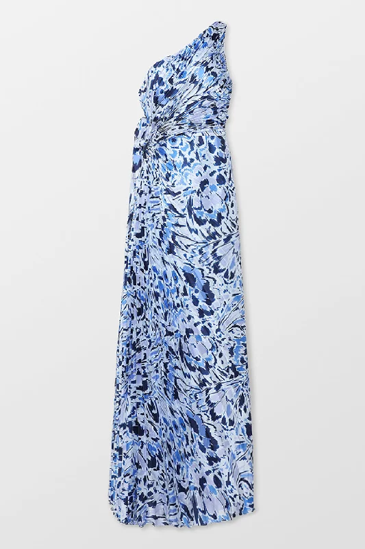 Pleated Satin Long Dress Tunics Silk luxurious