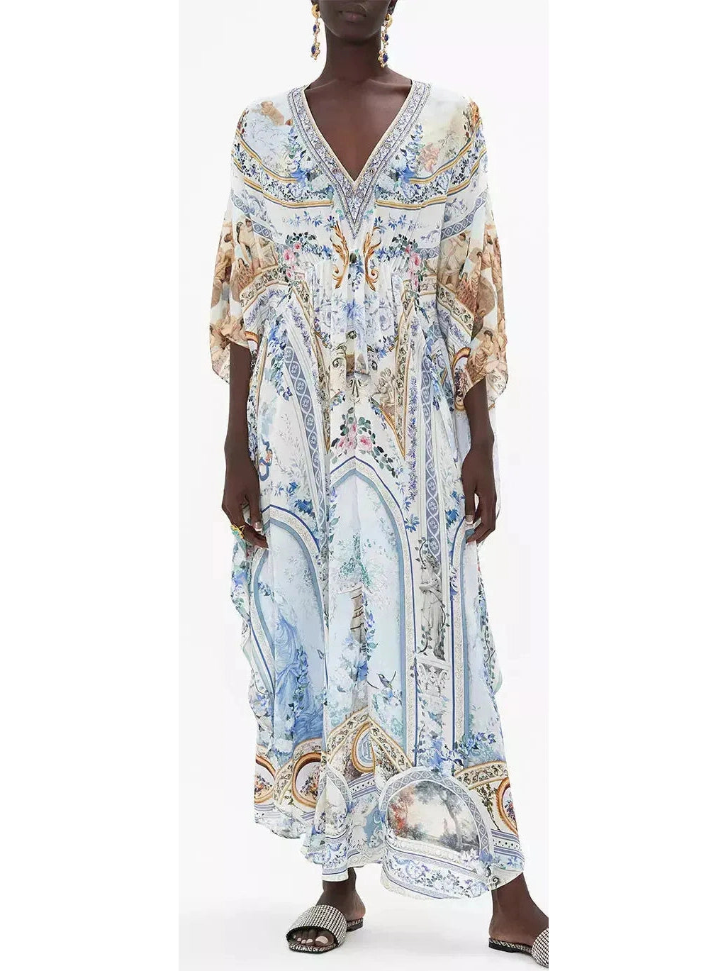 Season Of The Siren Gathered Waist Kaftan Dress empire Waist empire