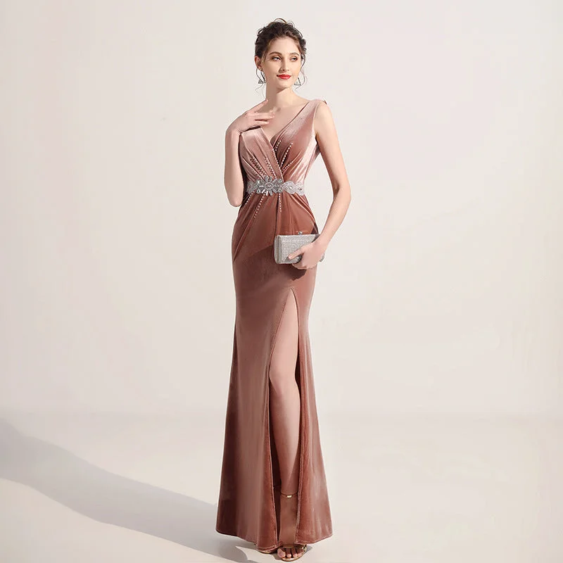 Slimming Elegant Long Dress Nightclub Tunics Business professional