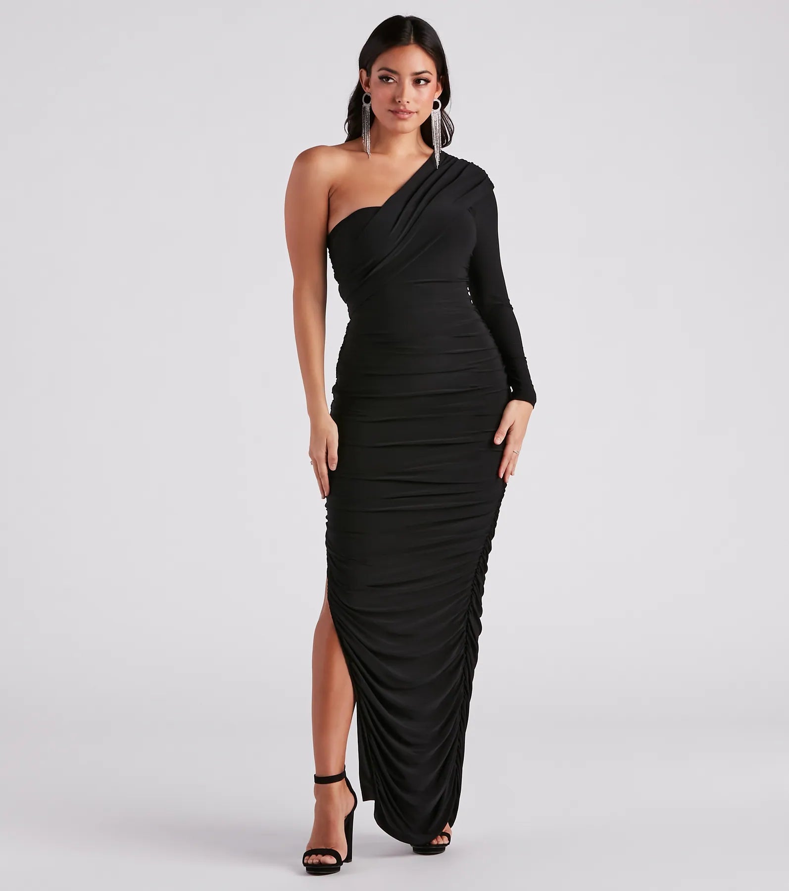 Teressa Formal Ruche Long Dress Tunics Leisure comfortable