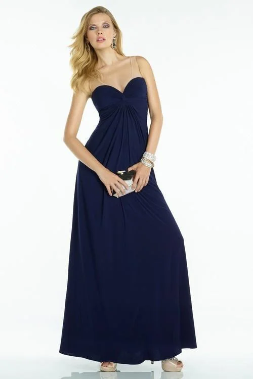 Alyce Paris - B'Dazzle - Illusion Back Flowy Long Dress 35799SC Bodycon Club Sequined