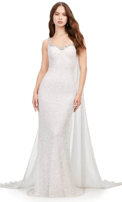 Ashley Lauren 11398 - Vermicelli Beaded Gown with Chiffon Cape Tunics Exclusive limited Ashley Lauren 11398 - Vermicelli Beaded Gown with Chiffon Cape Tunics Exclusive limited
