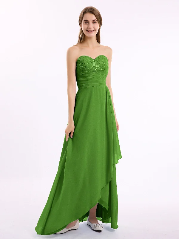Strapless Sweetheart neck Long Dress with Beaded Moss Tunics Trousers formal
