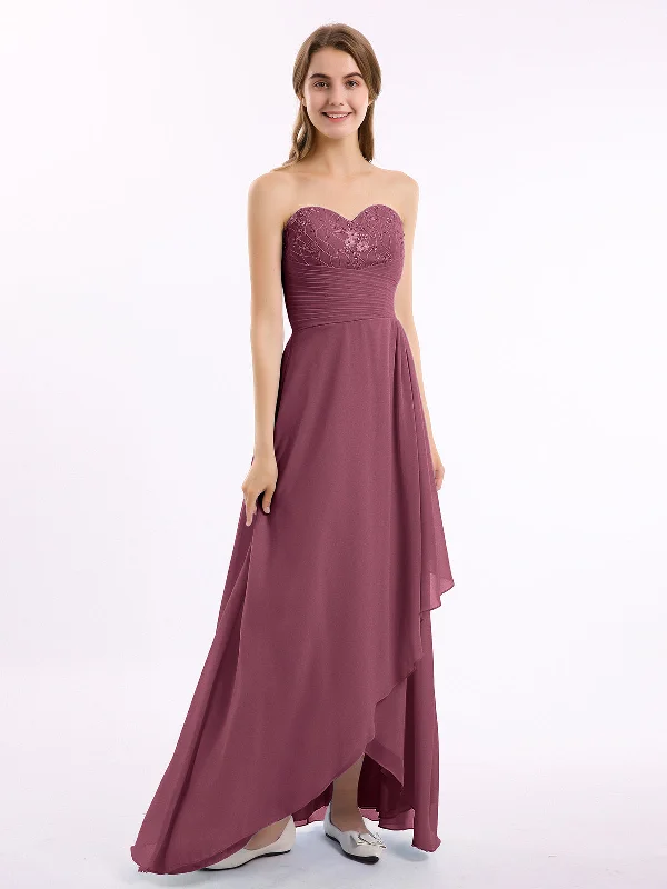 Strapless Sweetheart neck Long Dress with Beaded Mulberry Tunics Velvet soft