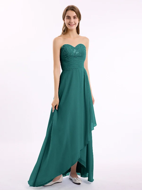 Strapless Sweetheart neck Long Dress with Beaded Peacock Tunics Silk luxurious