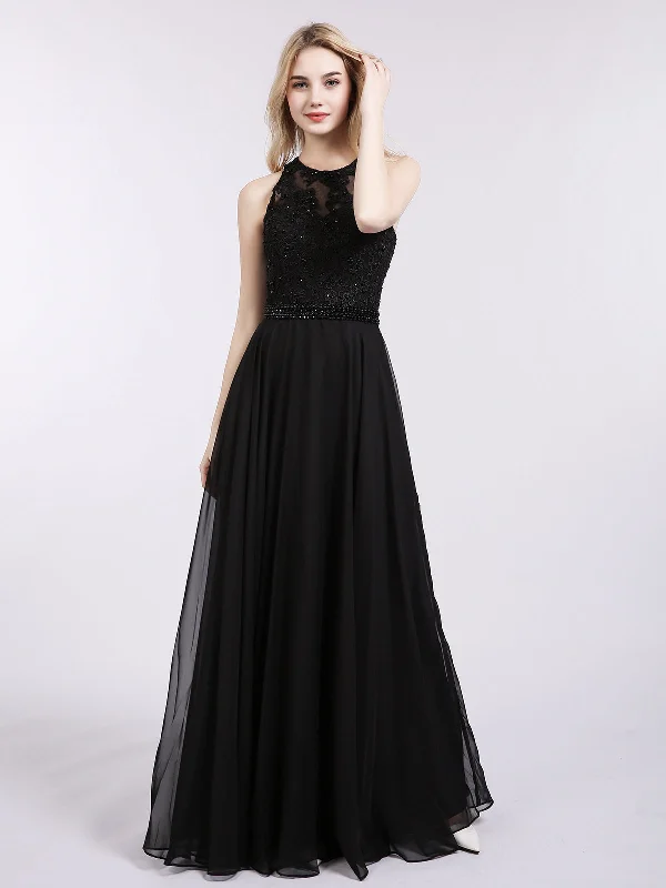 Open Back Chiffon Beaded Waistband Dress-Peacock Tunics Luxurious premium