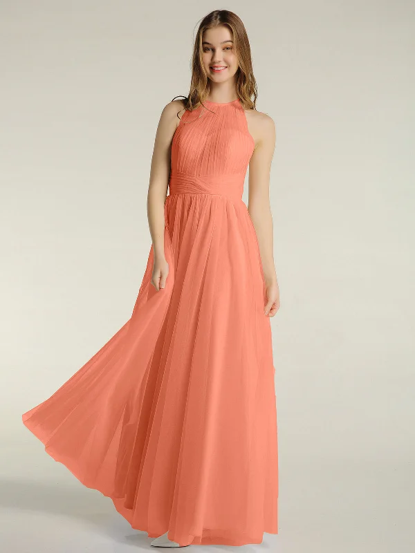 Illusion Neck Corss Waist Tulle Dresses-Sunset Tunics Essential wardrobe