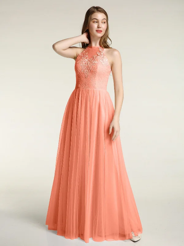 Lace Bodice and Tulle Skirt Long Dresses-Sunset Tunics New arrival
