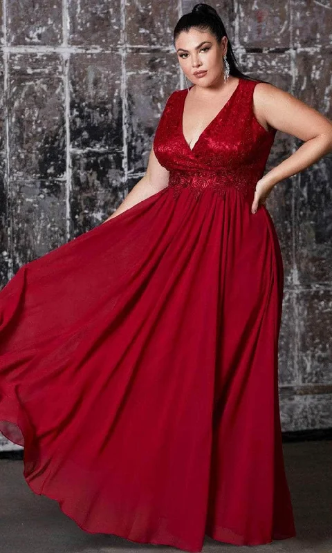 Cinderella Divine S7201 - Sleeveless A-Line Long Dress Tunics Satin smooth