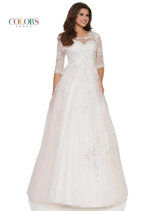 Colors G1078 Colors Wedding / Sleeve Long Dress Tunics Satin smooth