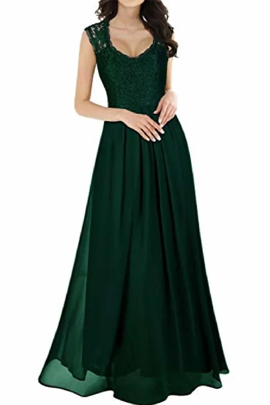 Elegant Sleeveless Round Neck Lace Dress Bridesmaid Party Festive Chiffon Long Dress Tunics Bestseller popular Elegant Sleeveless Round Neck Lace Dress Bridesmaid Party Festive Chiffon Long Dress Tunics Bestseller popular