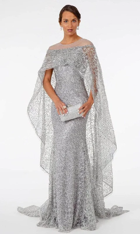 GLS by Gloria GL2977 - Long Cape Trumpet Formal Dress Tunics Brand named