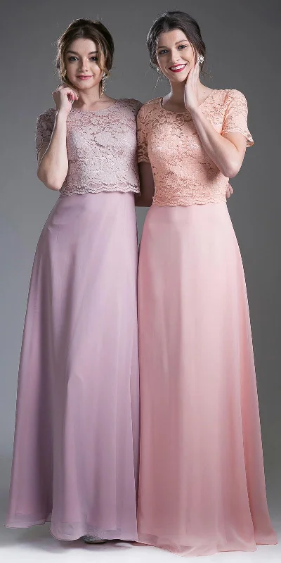 Cinderella Divine CF160 Lace Bodice Short Sleeves A-line Long Dress Tunics Gym athletic Cinderella Divine CF160 Lace Bodice Short Sleeves A-line Long Dress Tunics Gym athletic