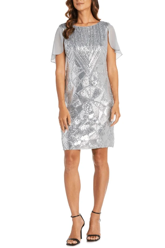 R&M Richards 7721 - Capelet Sequin Cocktail Dress Tunics Handmade artisanal