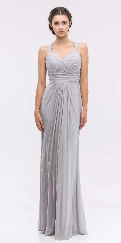 Eureka 3440 Ruched Sweetheart Neckline Long Dress Tunics Running lightweight