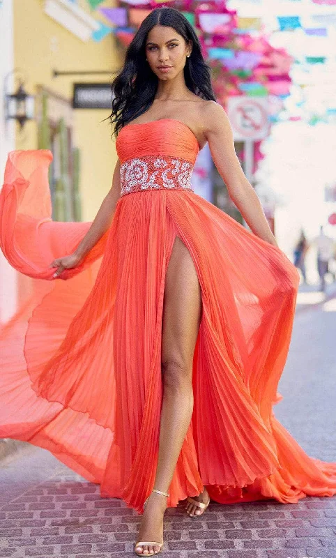 Sherri Hill 55753 - Embellished Waist Evening Gown Shift Classic Vintage