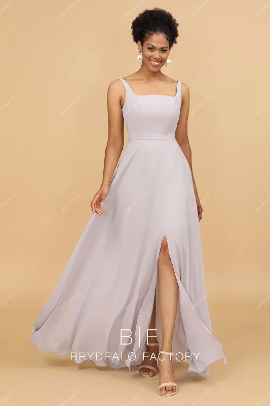 Silver Chiffon Sleeveless Long Delightful Long Dress Tunics Review highly