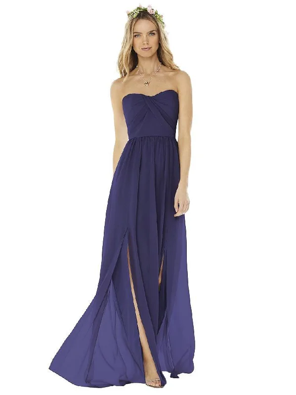 Social Bridesmaids by Dessy Strapless Gown in Midnight 8159 Tunics Solid Classic