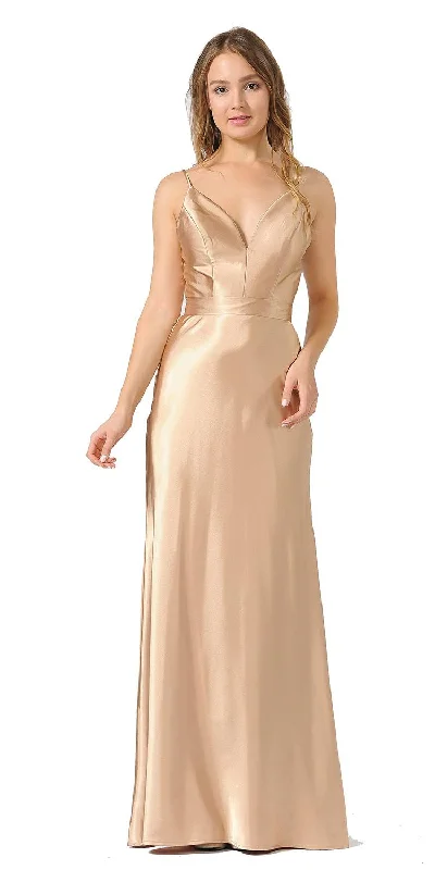 Poly USA 9028 V-Neck Long Dress with Spaghetti Strap Tunics Bestseller popular