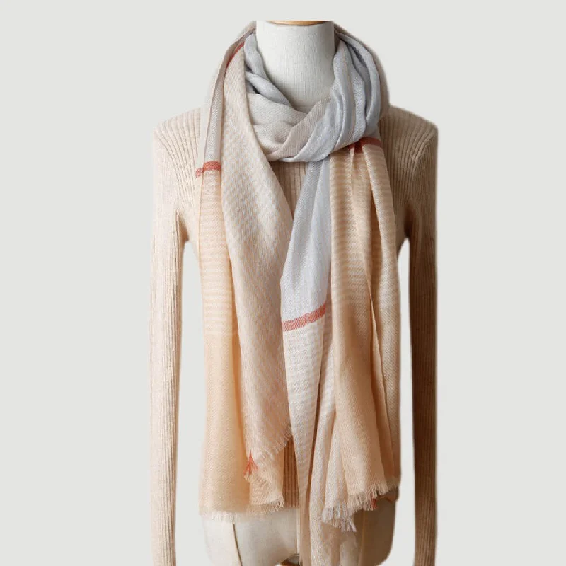 200S Color Plaid Cashmere Shawl Wrap Warm Cashmere Shawl Cape