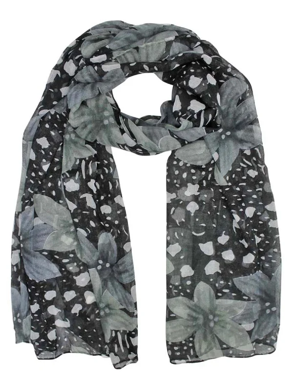 Multicolor Floral Leopard Print Shawl Cozy Wool Shawl Poncho