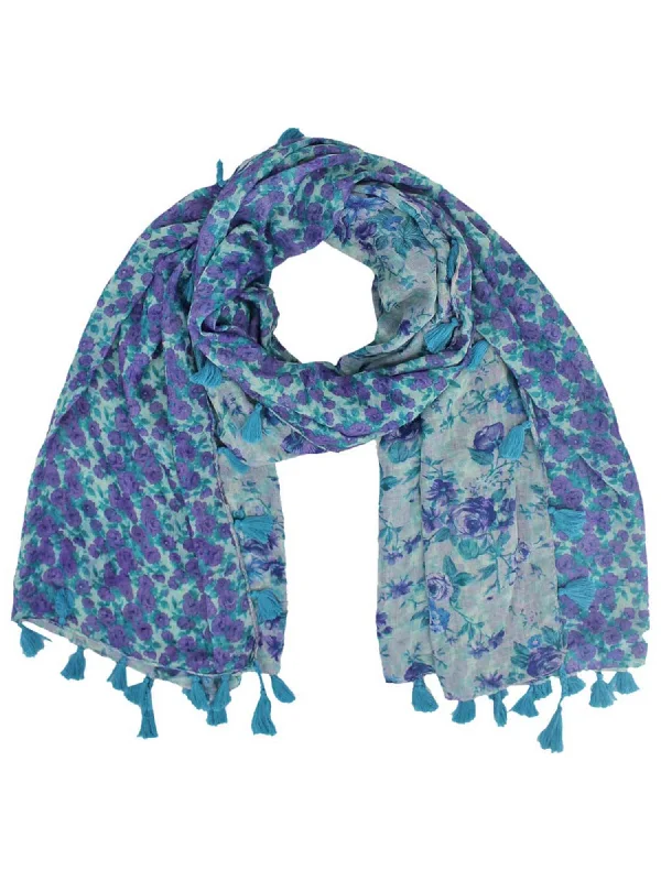 Reversible Floral Pattern Shawl Wrap Classic Knit Shawl Wrap