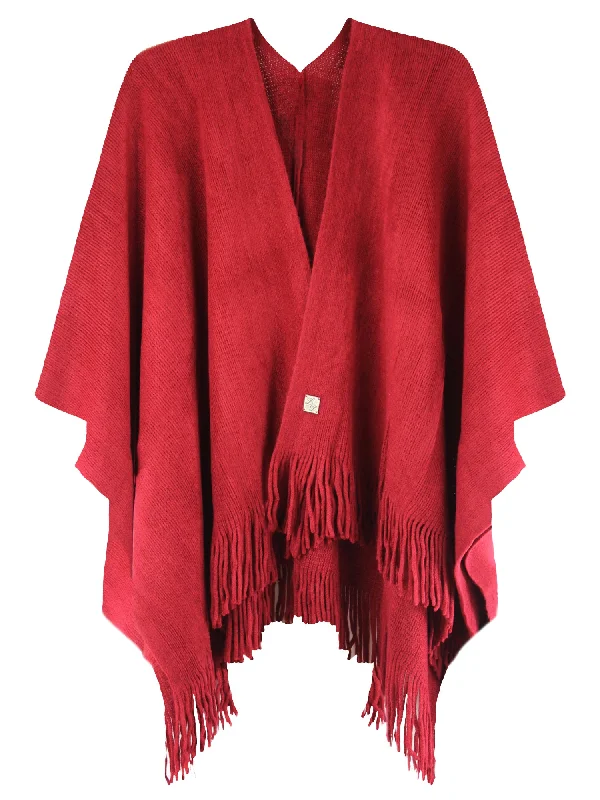 Ultra Soft Knit Poncho Shawl Cozy Wool Shawl Scarf