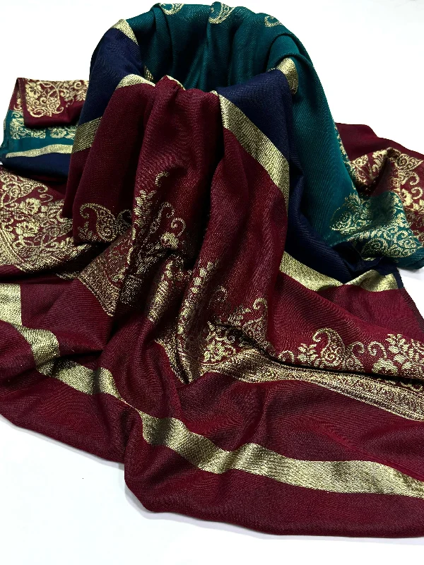 Pashmina Shawl 04 Fashionable Shawl with Fringe