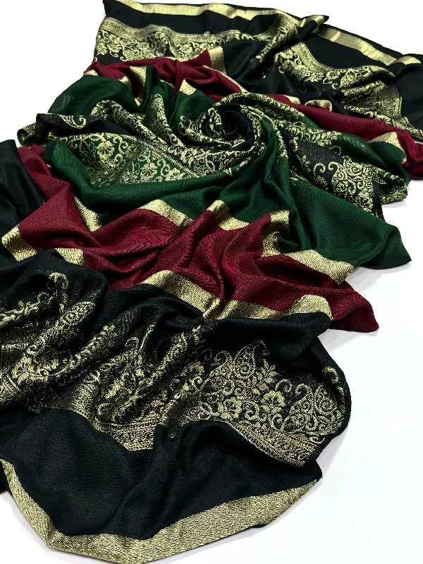 Pashmina Shawl 06 Fashionable Silk Shawl Wrap