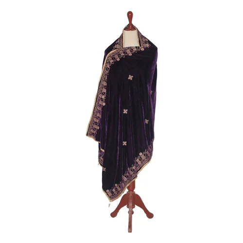 Women's Winter Velvet Shawl WS - 01 Stylish Cashmere Shawl Cape