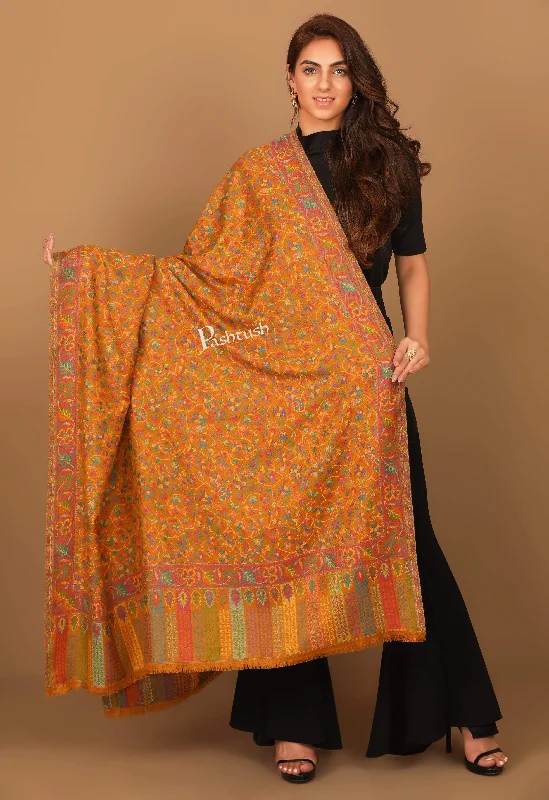 Pashtush Womens Ethnic Shawl, Faux Pashmina, Soft And Warm, Mustard Classic Knit Shawl Wrap Pashtush Womens Ethnic Shawl, Faux Pashmina, Soft And Warm, Mustard Classic Knit Shawl Wrap