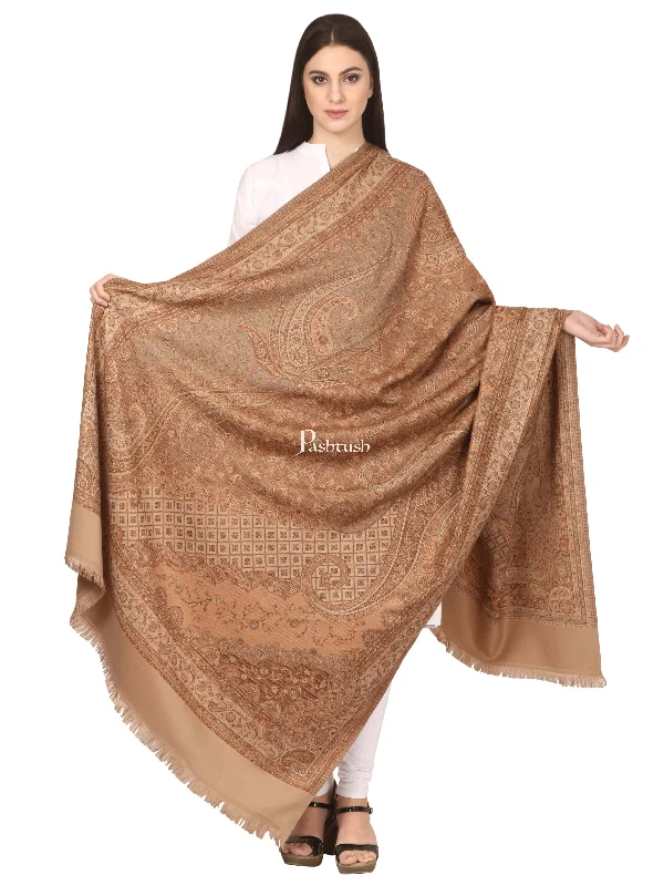Pashtush Women'S Shawl, Warm And Soft, Faux Pashmina Design, Taupe Comfortable Cotton Shawl Wrap Pashtush Women'S Shawl, Warm And Soft, Faux Pashmina Design, Taupe Comfortable Cotton Shawl Wrap