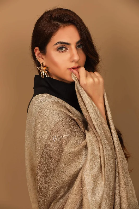 Pashtush Womens Striped Paisley, Self Shawl, In Extra Soft Fine Wool, Large Wrap Size Soft Summer Shawl Wrap Pashtush Womens Striped Paisley, Self Shawl, In Extra Soft Fine Wool, Large Wrap Size Soft Summer Shawl Wrap