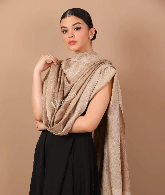 Pashtush Womens Striped Paisley, Self Shawl, In Extra Soft Fine Wool, Large Wrap Size Classic Cashmere Shawl Scarf Pashtush Womens Striped Paisley, Self Shawl, In Extra Soft Fine Wool, Large Wrap Size Classic Cashmere Shawl Scarf