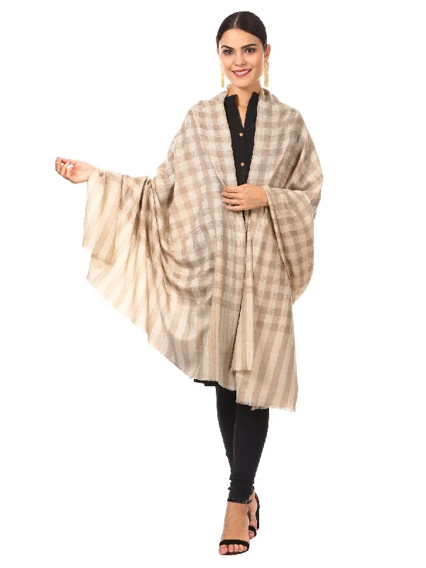 Pashtush Womens Extra Fine Wool Blend Shawl,Checkered, Soft And Warm Beige Soft Printed Shawl Wrap Pashtush Womens Extra Fine Wool Blend Shawl,Checkered, Soft And Warm Beige Soft Printed Shawl Wrap