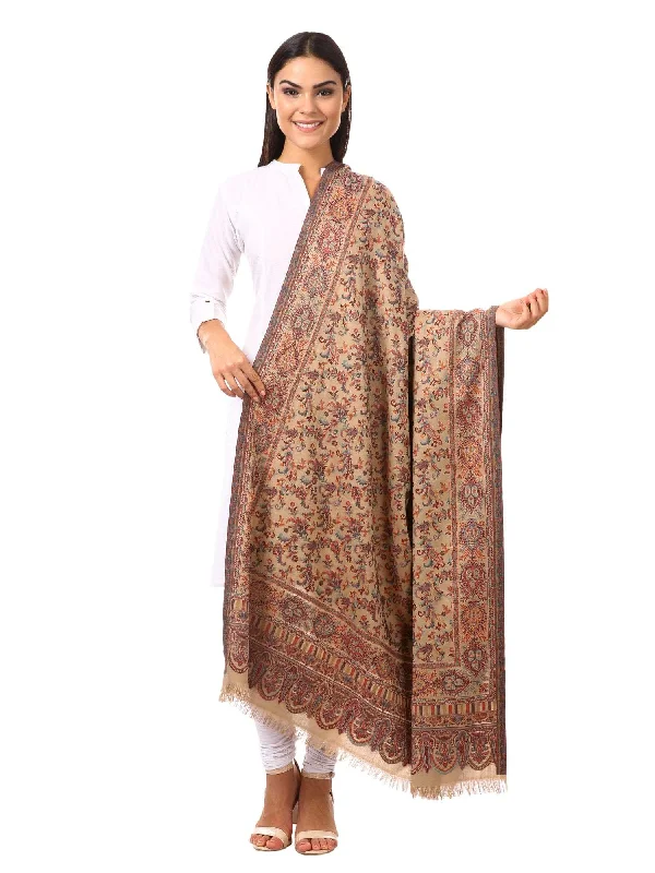 Pashtush Womens Ethnic Shawl, Faux Pashmina, Soft And Warm Dark Taupe Classic Lace Shawl Wrap Pashtush Womens Ethnic Shawl, Faux Pashmina, Soft And Warm Dark Taupe Classic Lace Shawl Wrap