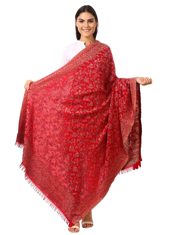 Pashtush Womens Ethnic Shawl, Faux Pashmina, Soft And Warm (Scarlet Red) Stylish Fringed Shawl Cape Pashtush Womens Ethnic Shawl, Faux Pashmina, Soft And Warm (Scarlet Red) Stylish Fringed Shawl Cape