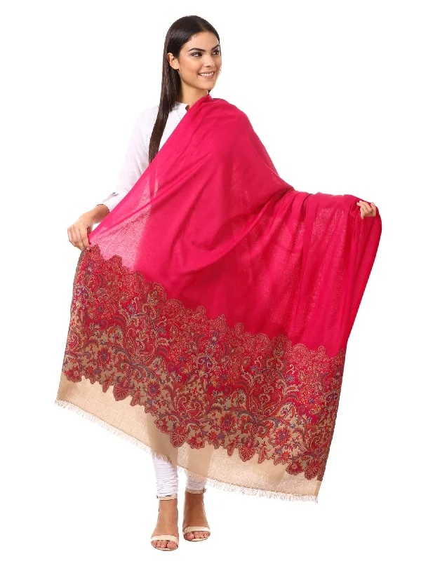 Pashtush Women'S Jacquard Palla Shawl, Soft Faux Pashmina - Fluro Pink Pink Fashionable Wool Shawl Cape Pashtush Women'S Jacquard Palla Shawl, Soft Faux Pashmina - Fluro Pink Pink Fashionable Wool Shawl Cape