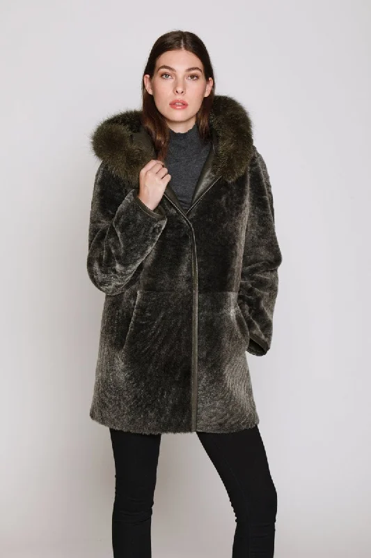 #151HDTFX Hooded Fox-Trimmed Shearling Reversible Coat Sale Suede Jacket Faux Fur Jacket Puffer Jacket #151HDTFX Hooded Fox-Trimmed Shearling Reversible Coat Sale Suede Jacket Faux Fur Jacket Puffer Jacket