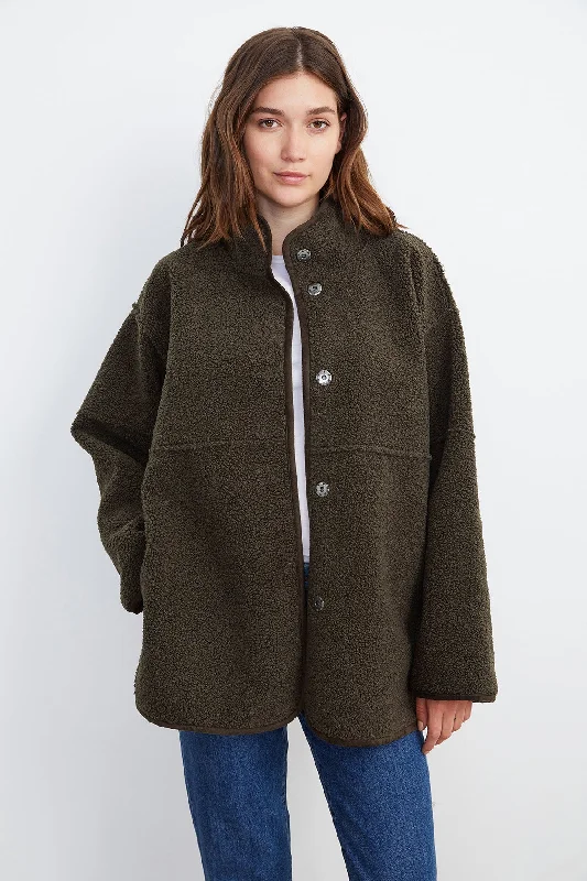 ALBANY REVERSIBLE LUX SHERPA COAT Faux Fur Real Fur Shearling