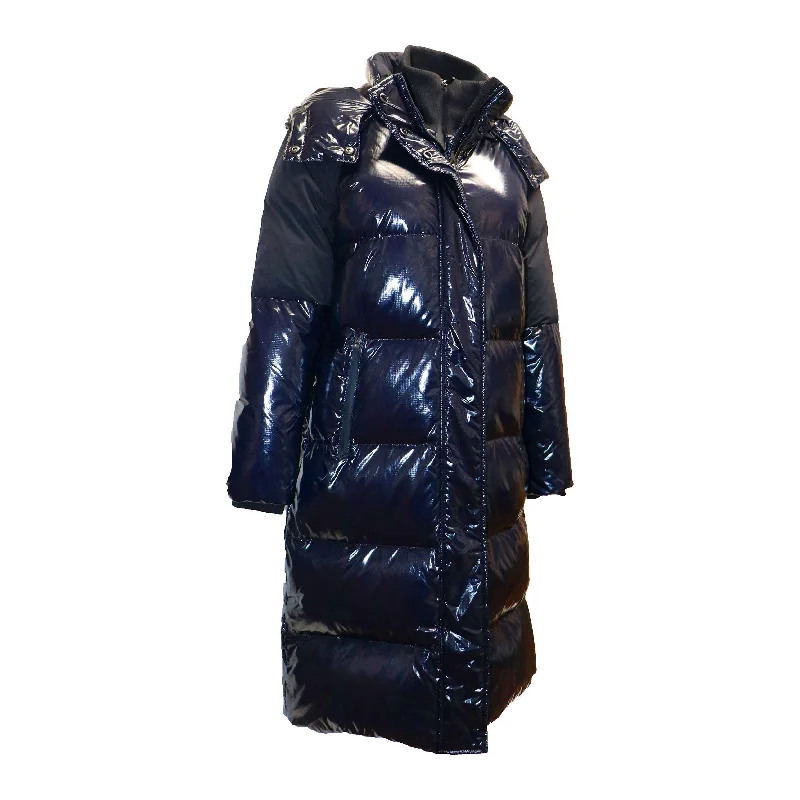 Andrew Marc Women's Haddon Down Coat Plaid Tartan Floral