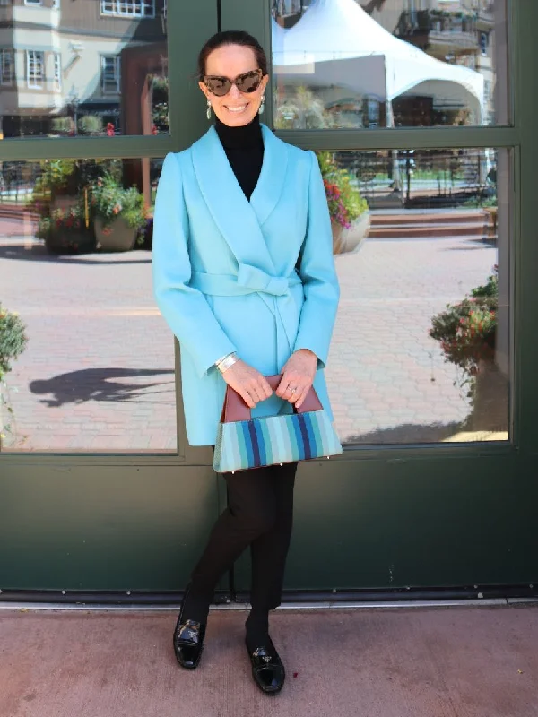 Baby Alpaca Aqua Wrap Coat Trench Raincoat Windbreaker
