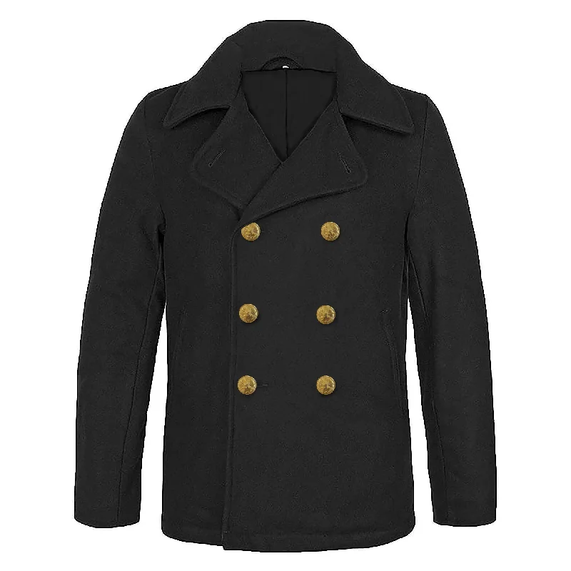 AS-IS NAVY Men's Officer Reefer Peacoat - FINAL SALE Square Neck One-Shoulder Off-the-Shoulder AS-IS NAVY Men's Officer Reefer Peacoat - FINAL SALE Square Neck One-Shoulder Off-the-Shoulder