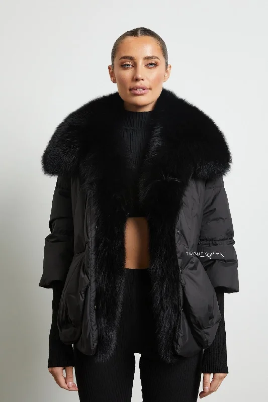 Mila Down Coat Off-the-Shoulder Jacket Double-Breasted Coat Single-Breasted Coat