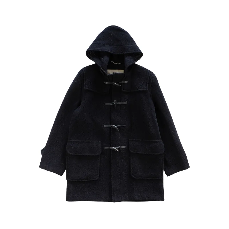 Burberry Wool Coat - Women's L Stand-Up Roll-Neck Turtle